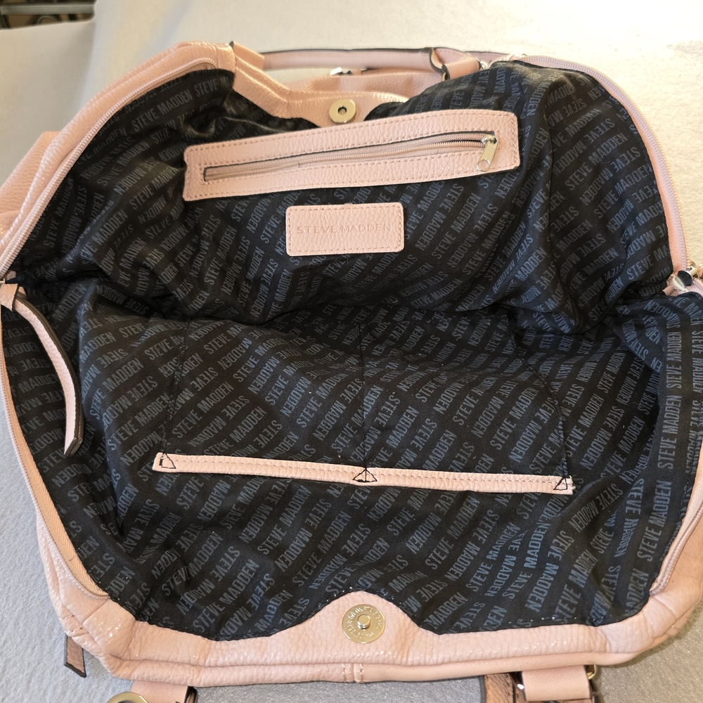 Steve Madden Blush Pink Leather Shoulder Tote - Picture 9 of 15